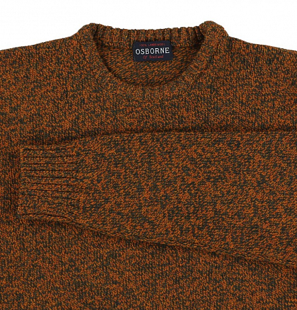 Osborne Lambswool Molted Crew Neck Seaweed/Oxide